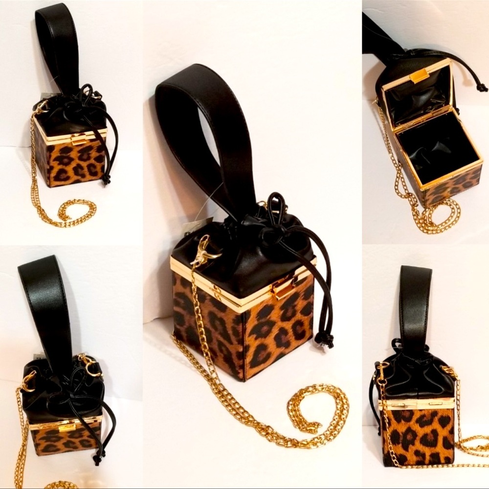 Mix n Match 2 for $15 Leopard Square Wristlet/Crossbody Bag